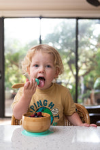 Load image into Gallery viewer, Bamboo-silicone-suction-bowl-spoon