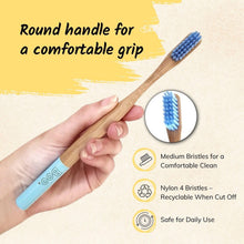 Load image into Gallery viewer, Eco Bamboo Toothbrush Set – Medium Bristles, 5 Pack | Sustainable, Family-Friendly Colours