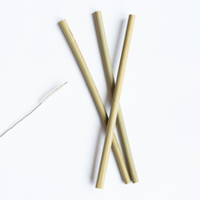 Load image into Gallery viewer, bamboo-straws-with-straw-cleaning-brush