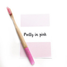 Load image into Gallery viewer, Funky-Pink-Bamboo-tootthbrush