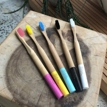 Load image into Gallery viewer, Cute-Coloured-bamboo-toothbrush