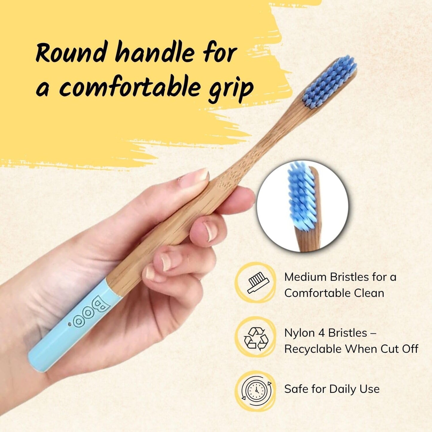 vegan bristle toothbrush