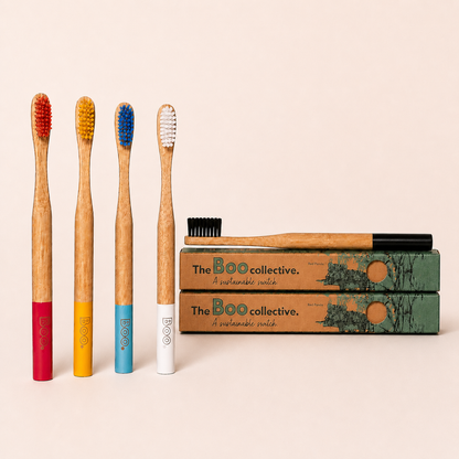 5 Pack- Adults-Bamboo-Toothbrushes