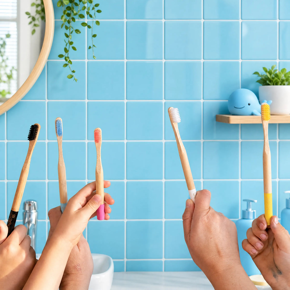 Family Bamboo Toothbrush Pack