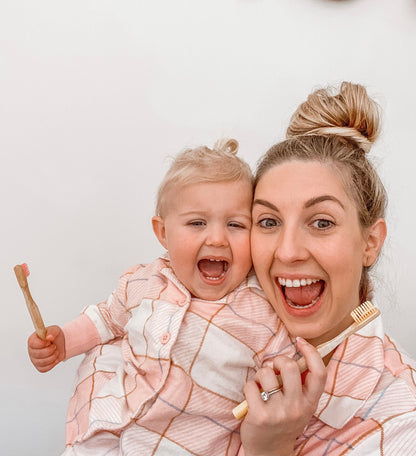 Matching bamboo toothbrushes for the whole household