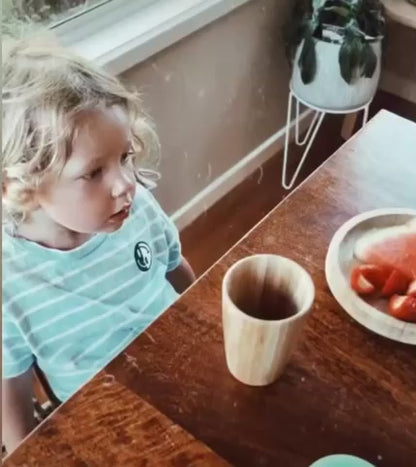 Bamboo Straw Cup for Toddlers (Plastic-Free & Spill Resistant)