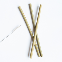 Load image into Gallery viewer, bamboo-straws-with-straw-cleaning-brush
